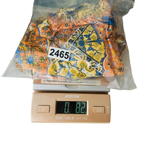 Bohemian Floral Print Blouse Top By Melloday Size S 97% Polyester 3% Spandex - Picture 6 of 6